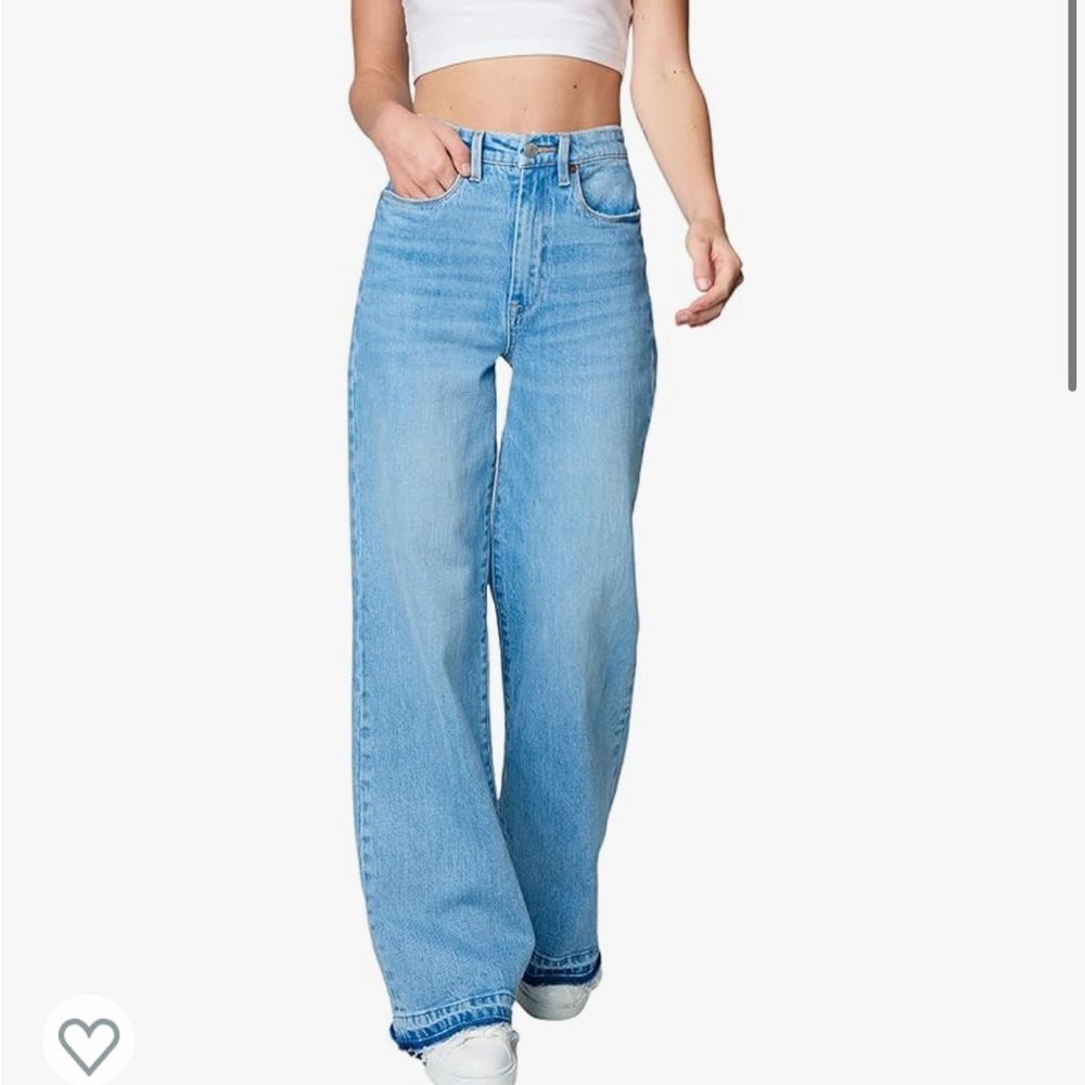 NWT! ZGY Denim Mid Relaxed Wide Leg Jeans size 28